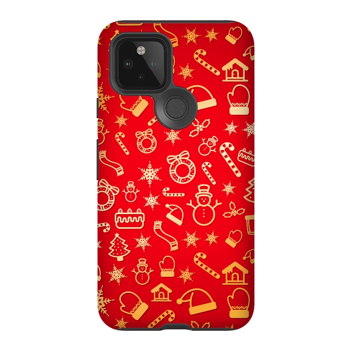 Pixel 5 StrongFit Christmas Pattern by Art Design Works