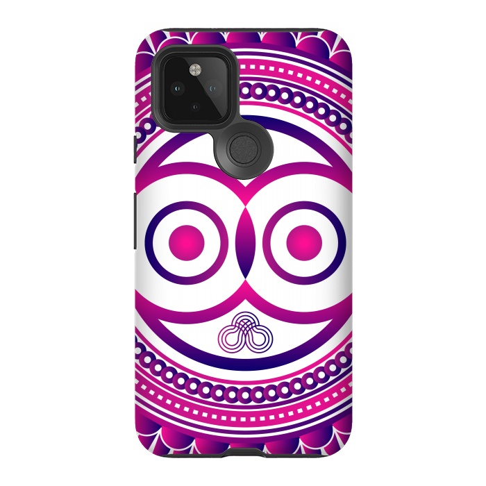 Pixel 5 StrongFit pink mandala owl by TMSarts
