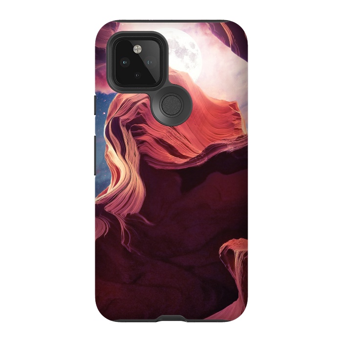 Pixel 5 StrongFit Grand Canyon with Space & Full Moon Collage II by Art Design Works