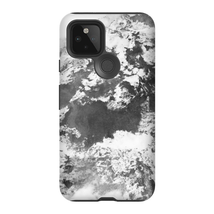Pixel 5 StrongFit Black and White Marble Mountain II by amini54