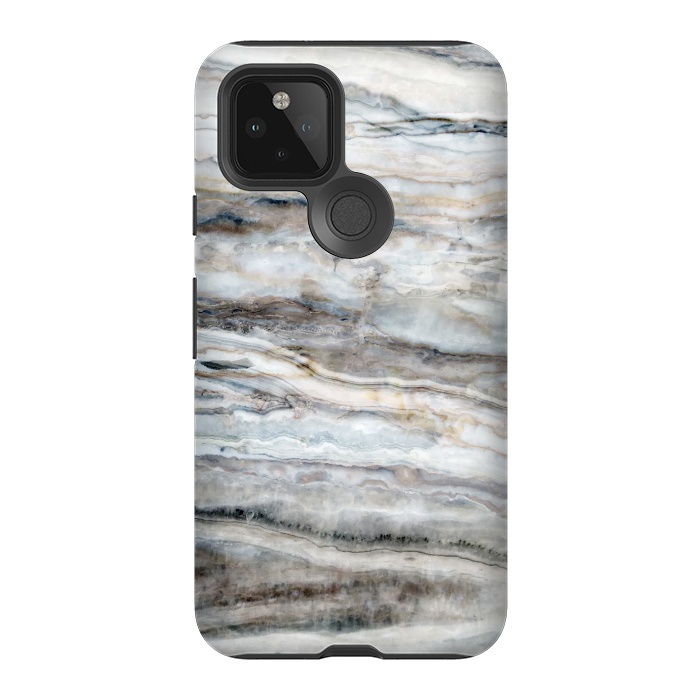 Pixel 5 StrongFit Blue and White Marble I by amini54