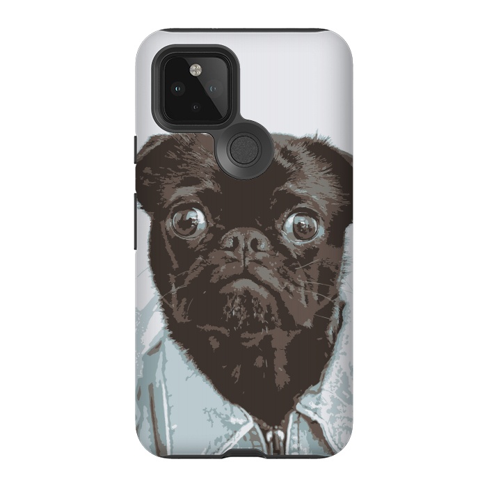 Pixel 5 StrongFit Hipster Pug by Carlos Maciel