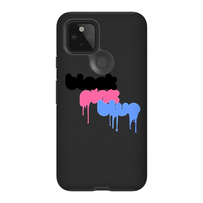 Pixel 5 StrongFit Black, Pink and Blue by Carlos Maciel
