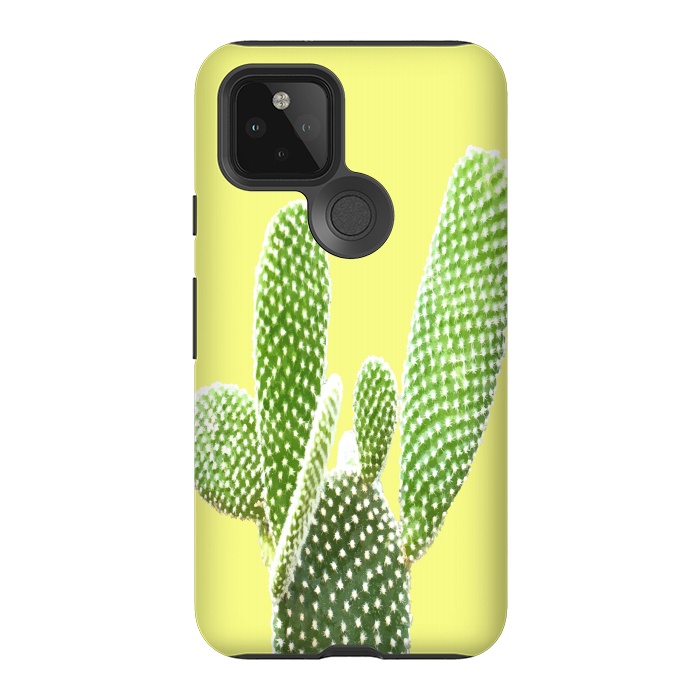 Pixel 5 StrongFit Cactus Yellow Background by Alemi