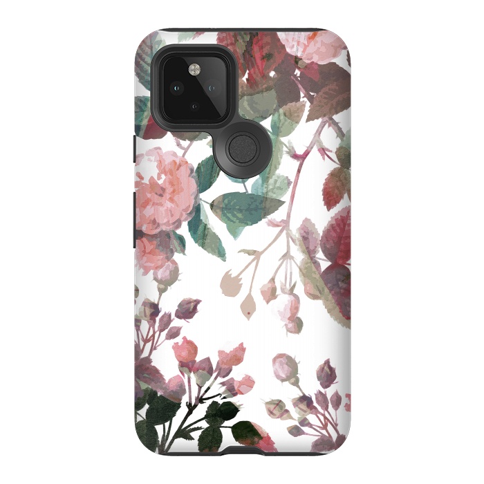 Pixel 5 StrongFit Watercolor painted roses - autumnal colors by Oana 