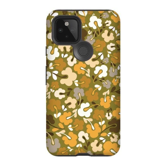 Pixel 5 StrongFit Ditsy Flowers in Green by Paula Ohreen