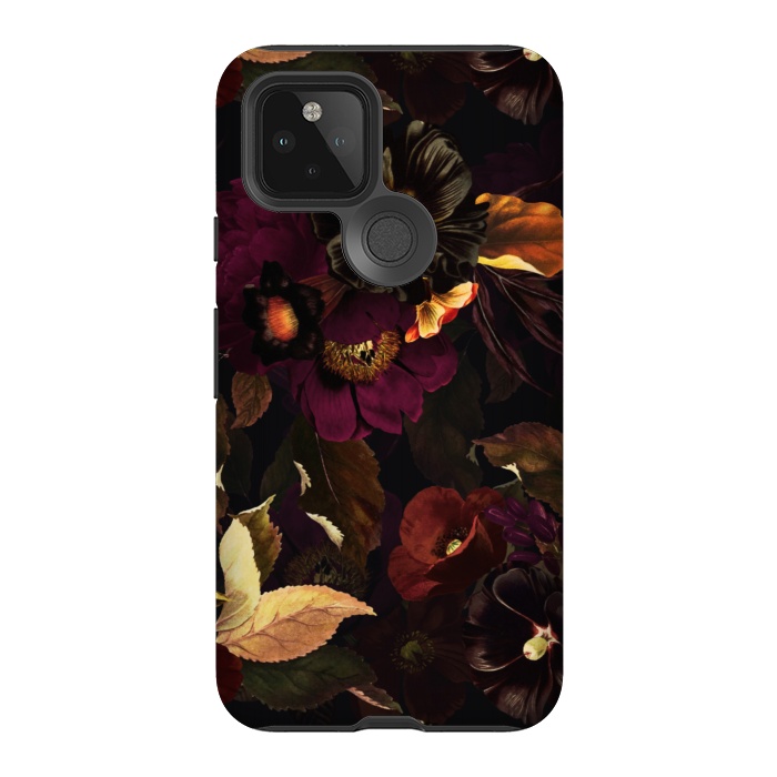 Pixel 5 StrongFit Dark floral night by  Utart