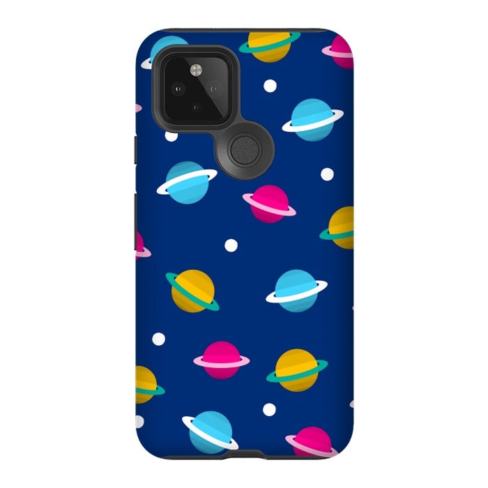 Pixel 5 StrongFit blue space design by MALLIKA