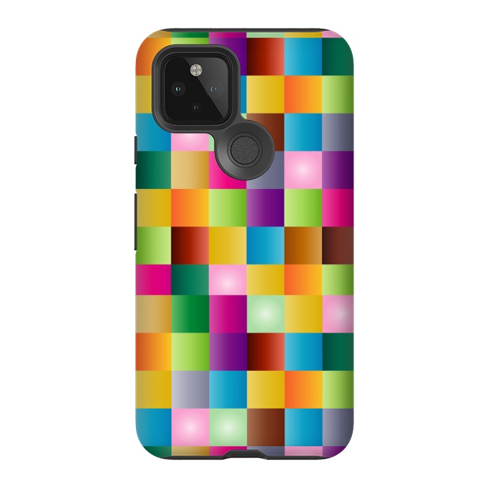 Pixel 5 StrongFit multi colour squares by MALLIKA