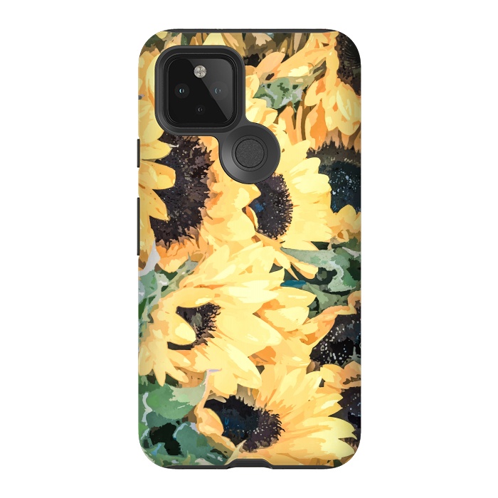 Pixel 5 StrongFit Yellow Sunflower by Creativeaxle