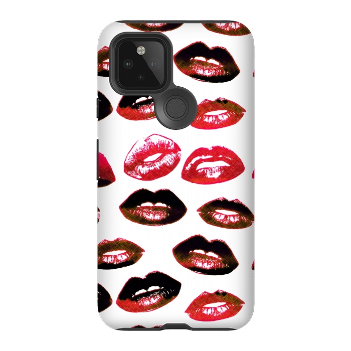 Pixel 5 StrongFit Dark red lipstick kisses - Valentine by Oana 