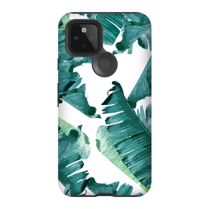 Pixel 5 StrongFit Tropical Banana Leaves by Creativeaxle