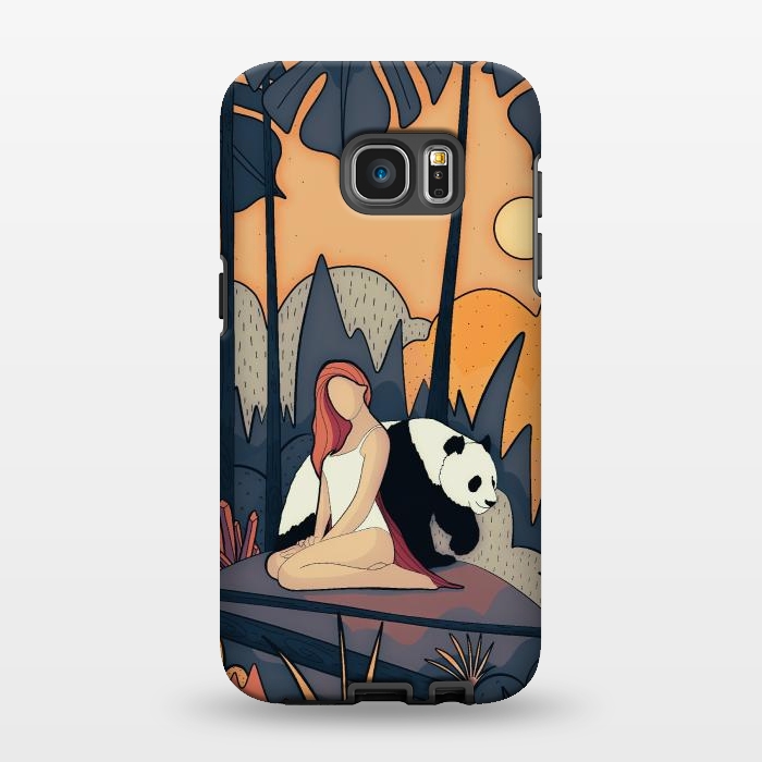 Galaxy S7 EDGE StrongFit The panda and the girl by Steve Wade (Swade)