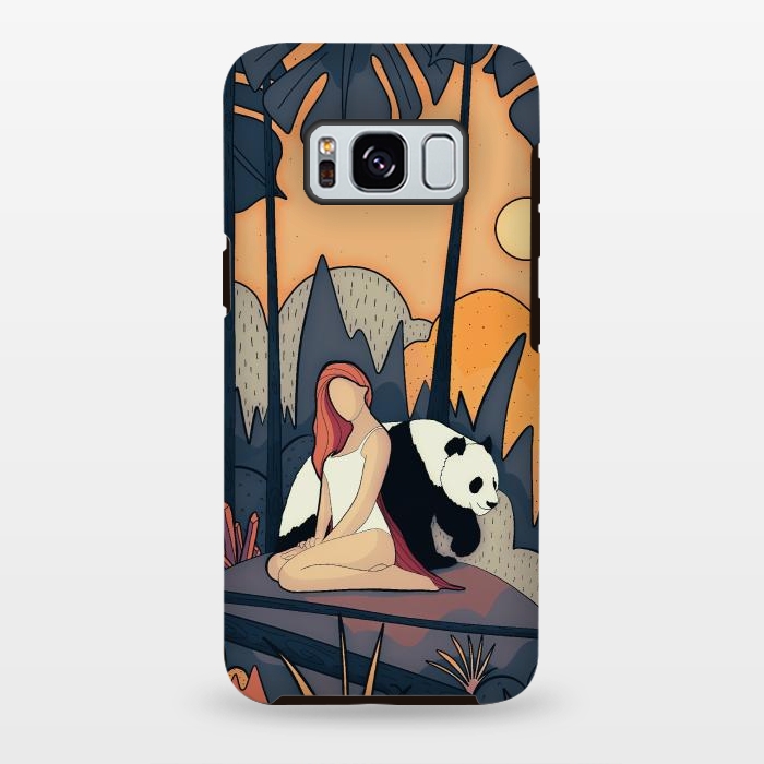 Galaxy S8 plus StrongFit The panda and the girl by Steve Wade (Swade)
