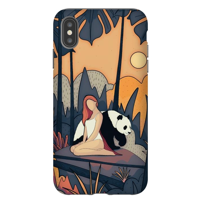 iPhone Xs Max StrongFit The panda and the girl by Steve Wade (Swade)