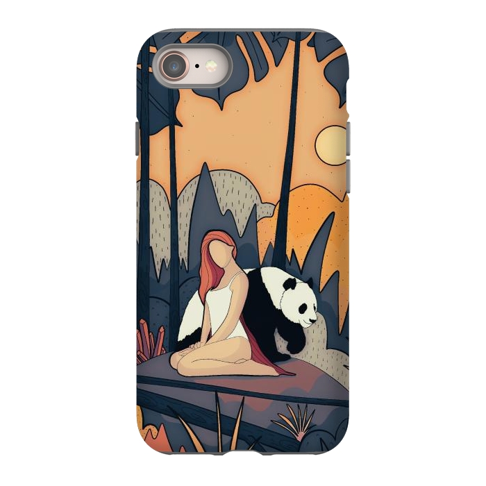 iPhone SE StrongFit The panda and the girl by Steve Wade (Swade)