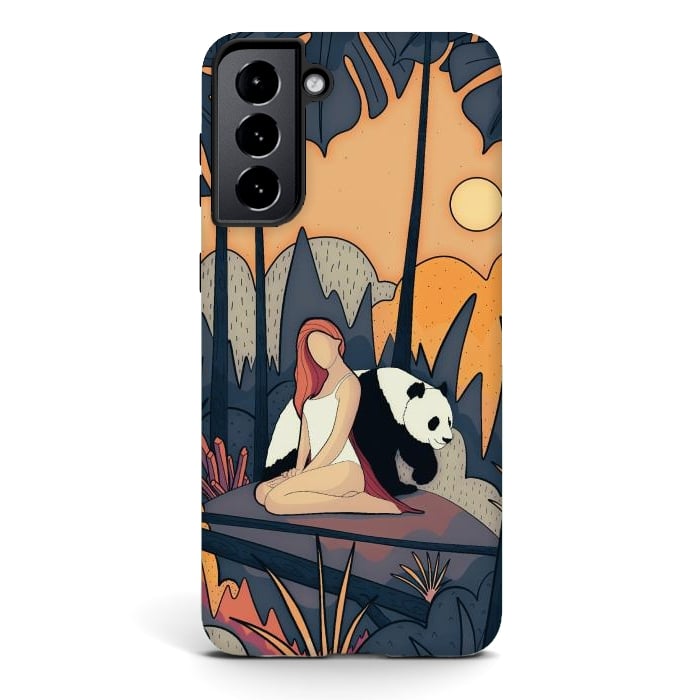 Galaxy S21 StrongFit The panda and the girl by Steve Wade (Swade)