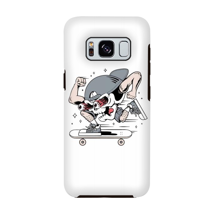 Galaxy S8 StrongFit Skull Skateboarding 1 by Afif Quilimo