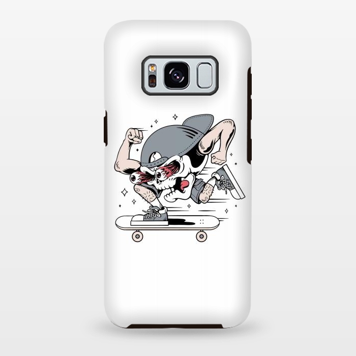 Galaxy S8 plus StrongFit Skull Skateboarding 1 by Afif Quilimo