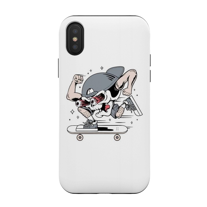 iPhone Xs / X StrongFit Skull Skateboarding 1 by Afif Quilimo