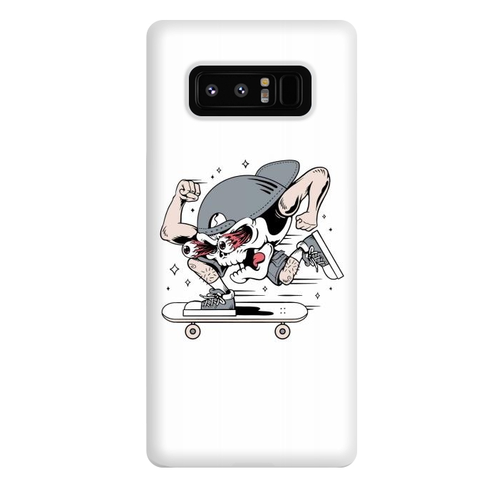 Galaxy Note 8 StrongFit Skull Skateboarding 1 by Afif Quilimo