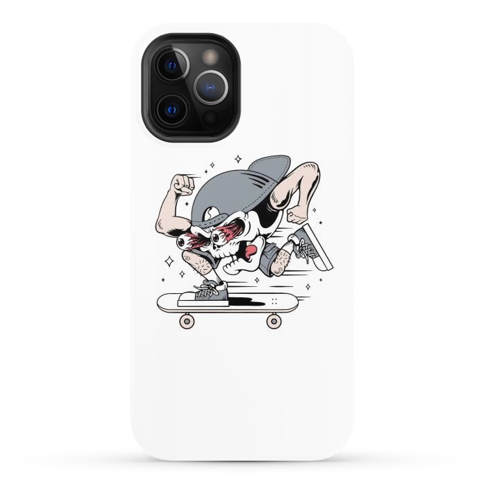 iPhone 12 Pro StrongFit Skull Skateboarding 1 by Afif Quilimo