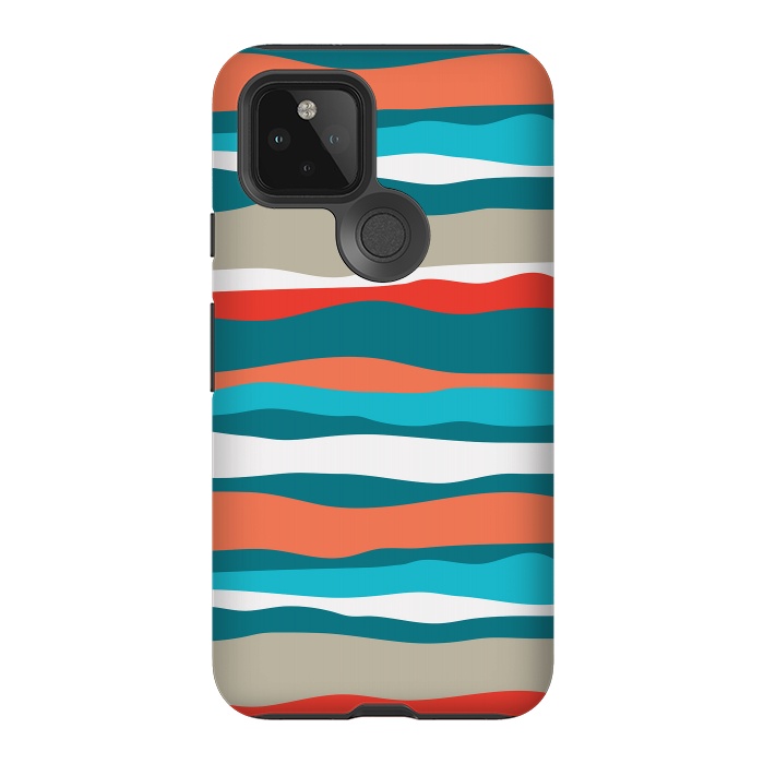 Pixel 5 StrongFit Coral Stripes by Majoih