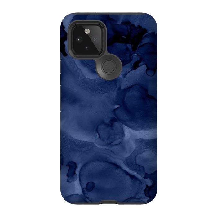 Pixel 5 StrongFit Blue Ink Marble by  Utart