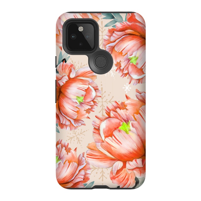 Pixel 5 StrongFit Lovely Peony by Creativeaxle