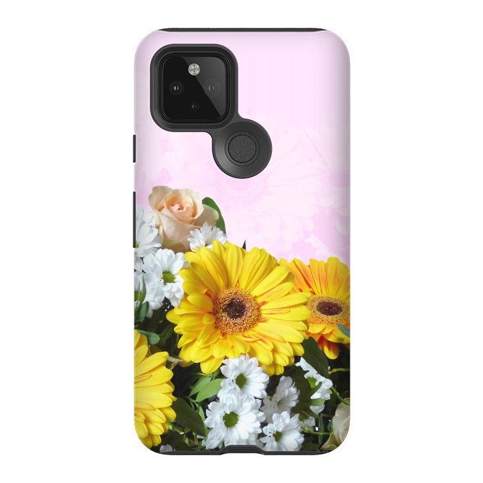 Pixel 5 StrongFit Yellow Gerbera by Creativeaxle