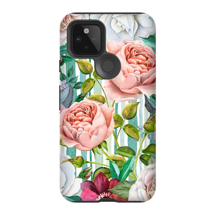Pixel 5 StrongFit Vintage Rose II by Creativeaxle