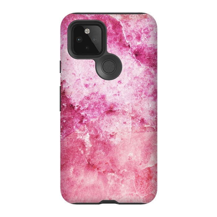 Pixel 5 StrongFit Pink fuchsia elegant marble by Oana 