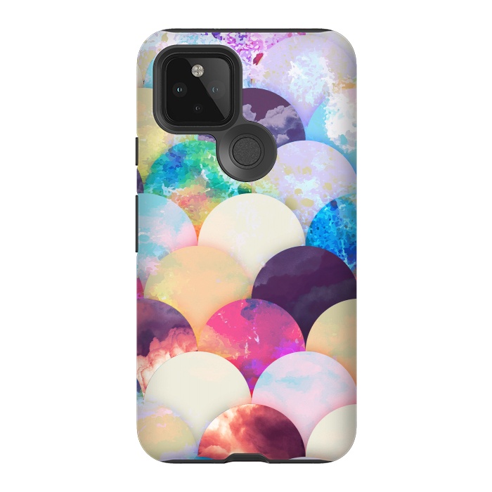 Pixel 5 StrongFit Painted colorful clouds seashell balloons pattern by Oana 