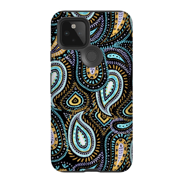 Pixel 5 StrongFit Hand sketched paisley pattern by Oana 