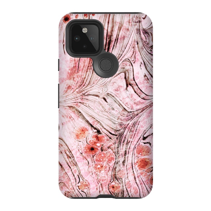 Pixel 5 StrongFit Brushed dust pink marble paper by Oana 