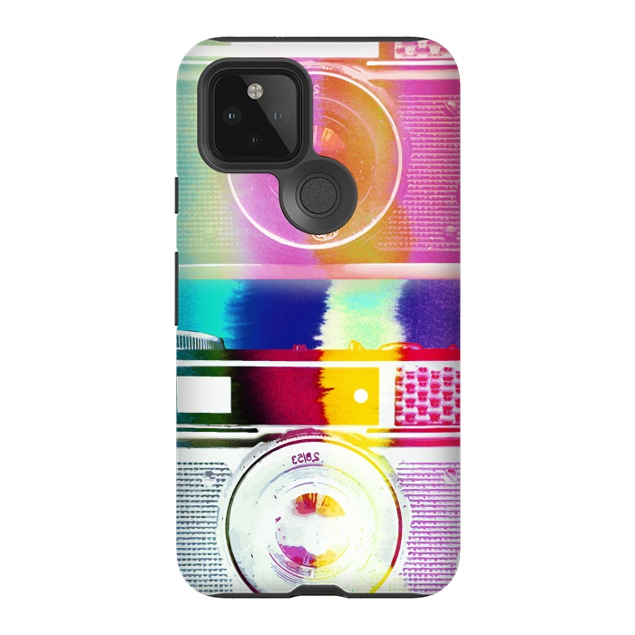 Pixel 5 StrongFit Colorful vintage cameras by Oana 