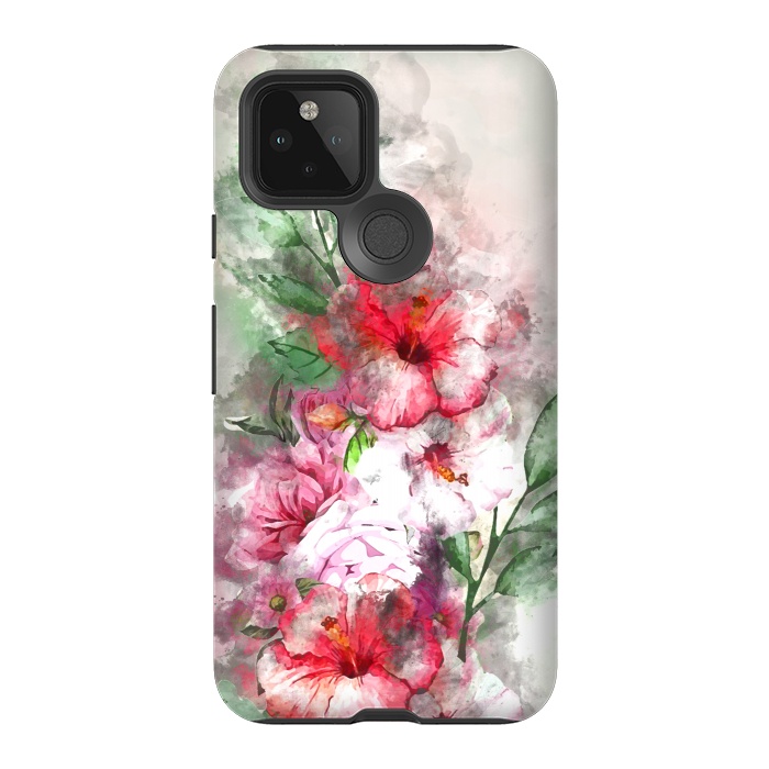 Pixel 5 StrongFit Hibiscus Garden by Creativeaxle