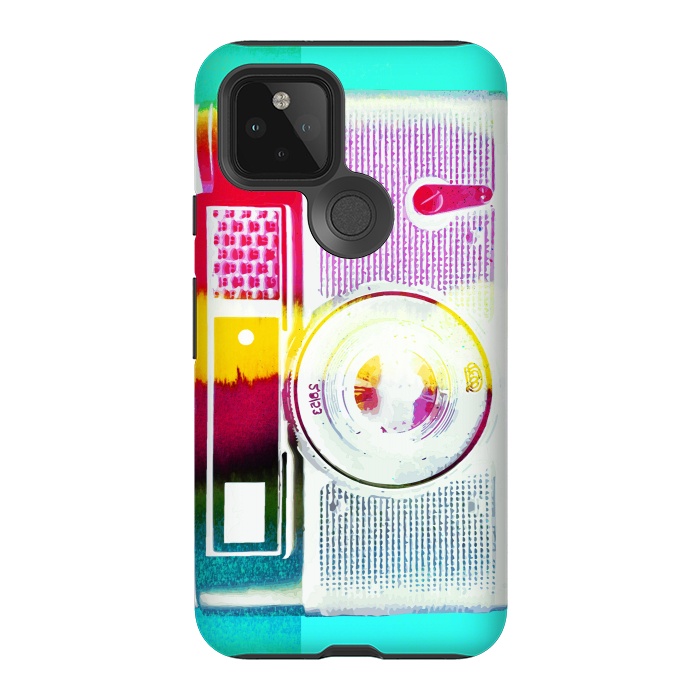 Pixel 5 StrongFit Colorful vintage photography camera by Oana 