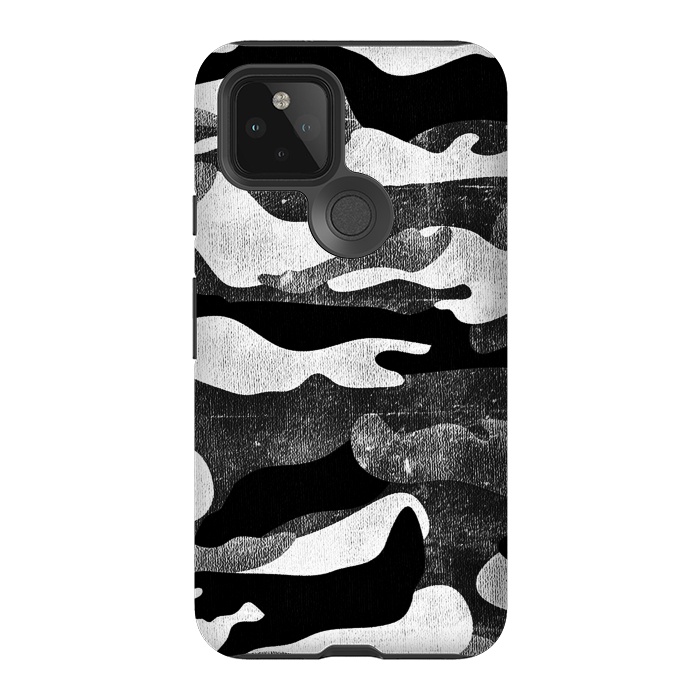 Pixel 5 StrongFit Black and white grunge camo by Oana 
