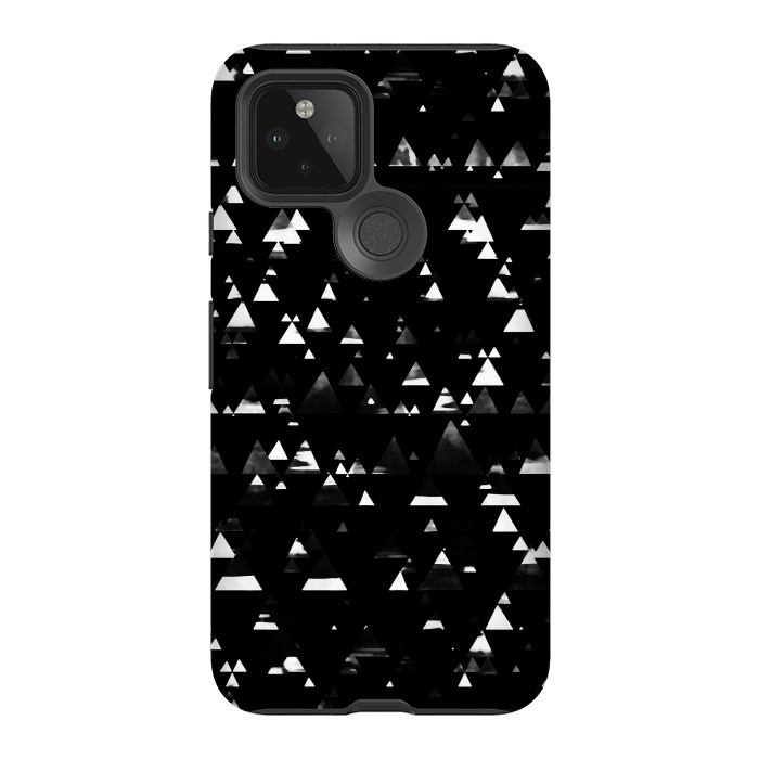 Pixel 5 StrongFit Black and white graphic triangles pattern by Oana 