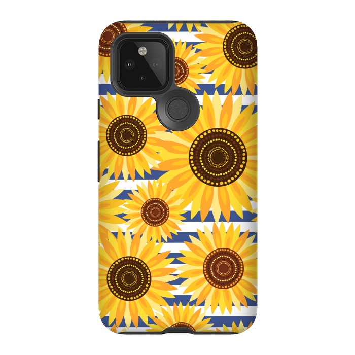 Pixel 5 StrongFit Sunflowers by Laura Grant