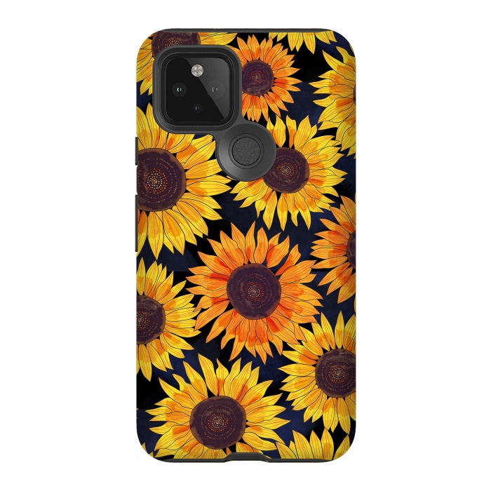 Pixel 5 StrongFit Sunflowers 2 by Laura Grant