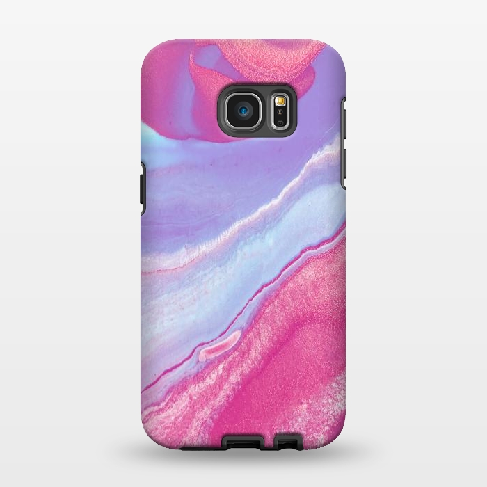 Galaxy S7 EDGE StrongFit Pink Wave by Ashley Camille