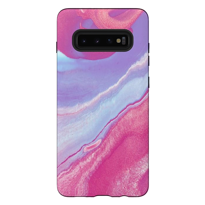 Galaxy S10 plus StrongFit Pink Wave by Ashley Camille