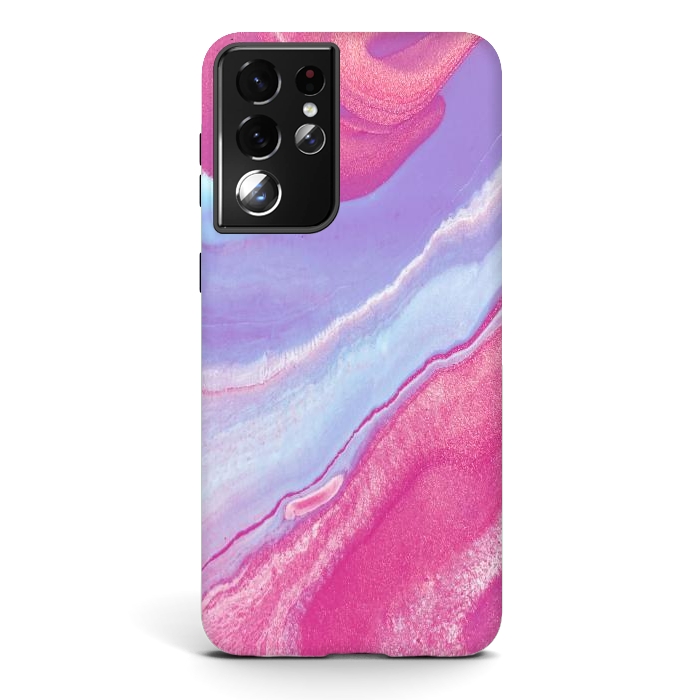 Galaxy S21 ultra StrongFit Pink Wave by Ashley Camille