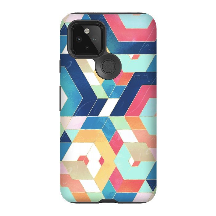 Pixel 5 StrongFit Modern geometric abstract pattern by InovArts