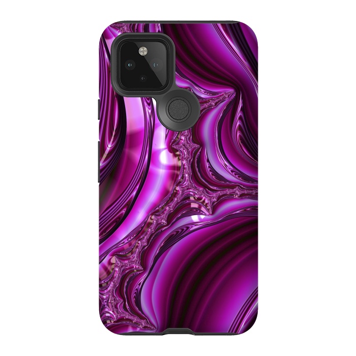 Pixel 5 StrongFit Pink Fractal Glamour 2 by Andrea Haase