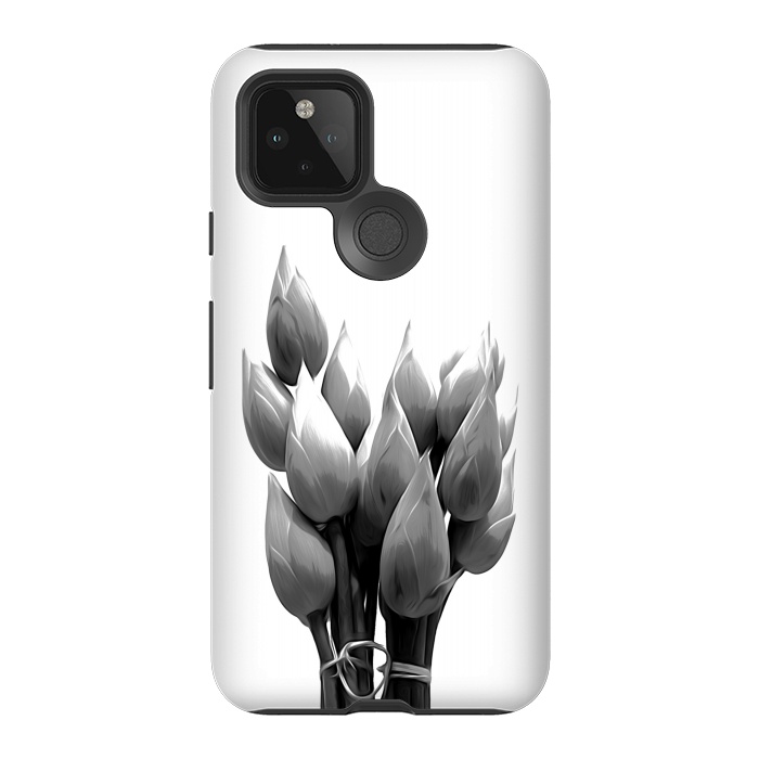 Pixel 5 StrongFit Black and White Lotus by Alemi