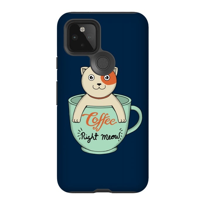Pixel 5 StrongFit Coffee Right Meow by Coffee Man