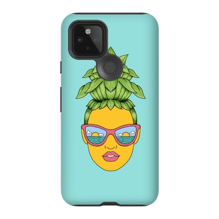 Pixel 5 StrongFit Pineapple Girl by Coffee Man